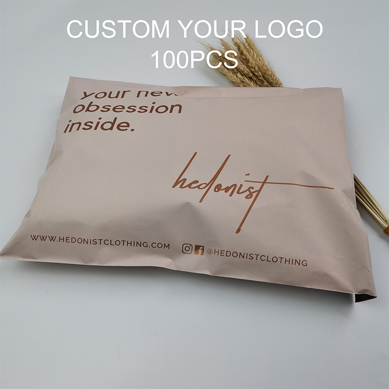 Luxury Bags Logo - 50/1000, биоразлагаемая бежевая Курьерская сумка с