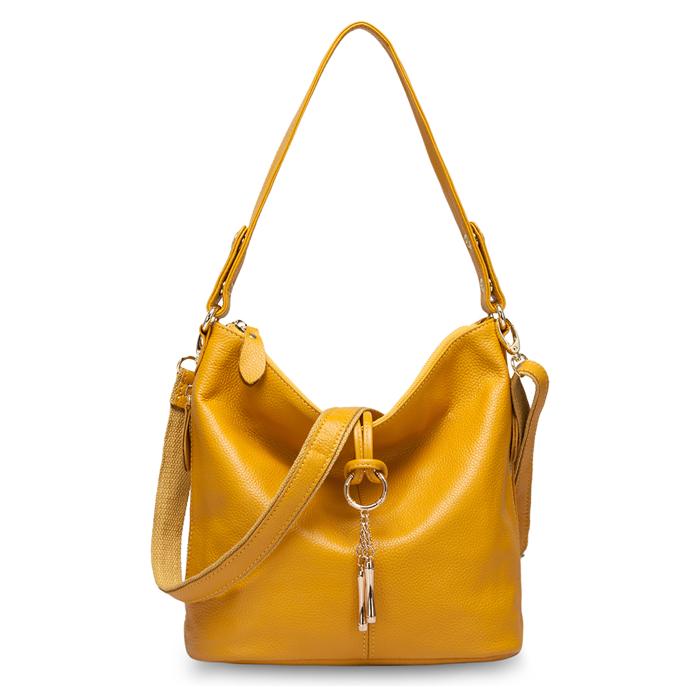 Luxury Bags From China - Женская сумка-хобо из натуральной кожи, с