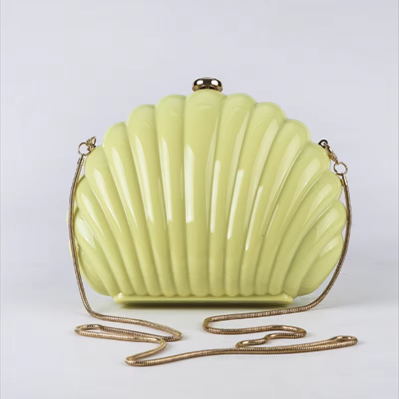 Luxury Bags Yellow - Женская мини-сумка-ракушка из акрила, высококачественная, дизайнерская,
